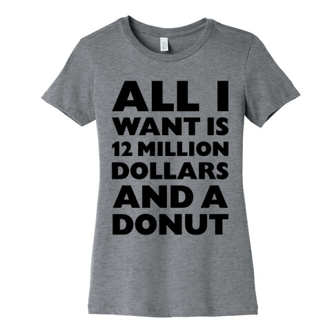 12 Million Dollars And A Donut Womens T-Shirt