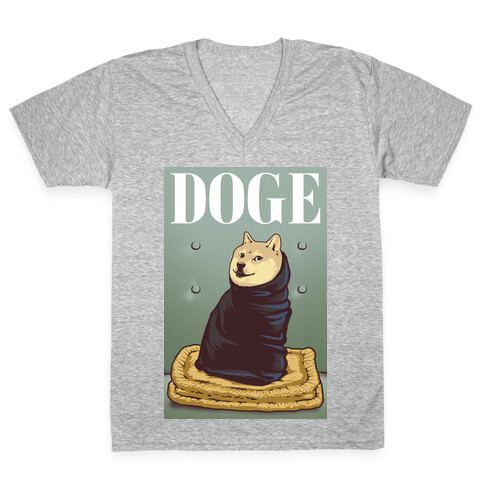 Fashion Doge (vogue parody) V-Neck Tee Shirt