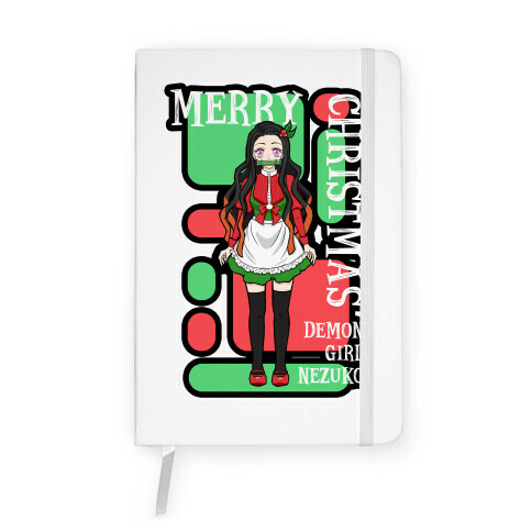 Merry Christmas Demon Girl Nezuko Notebook