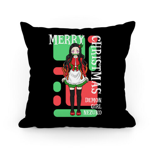 Merry Christmas Demon Girl Nezuko Pillow