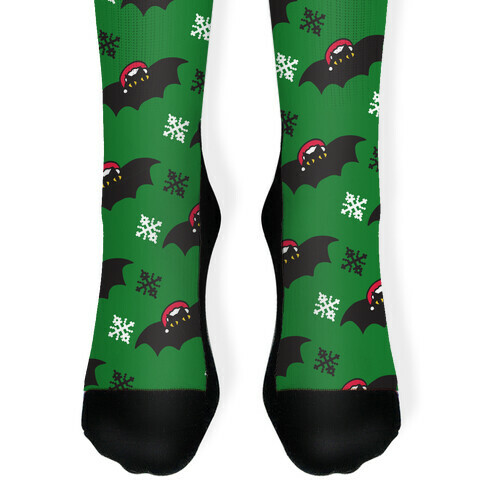 Christmas Bats Pattern Sock