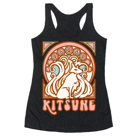 Art Nouveau Kitsune Racerback Tank Top