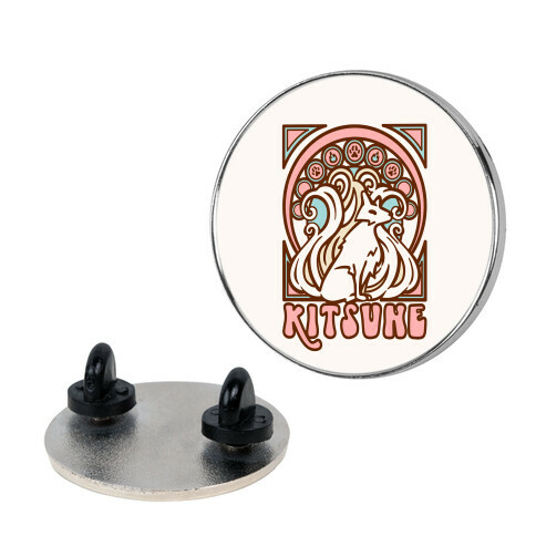 Art Nouveau Kitsune Pin