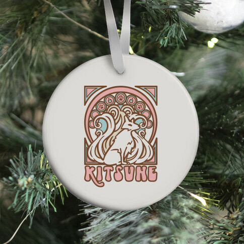 Art Nouveau Kitsune Ornament