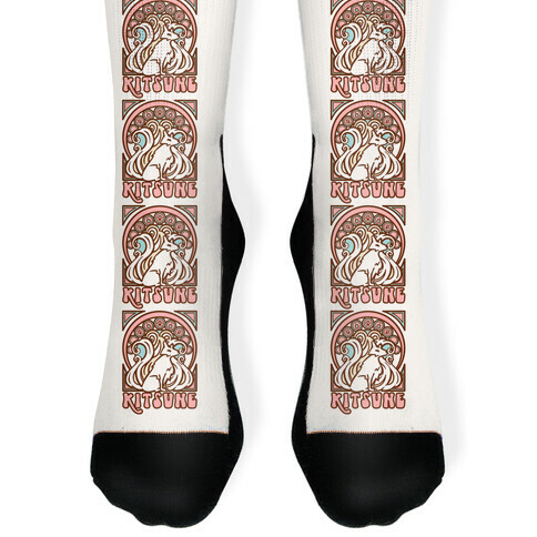 Art Nouveau Kitsune Sock