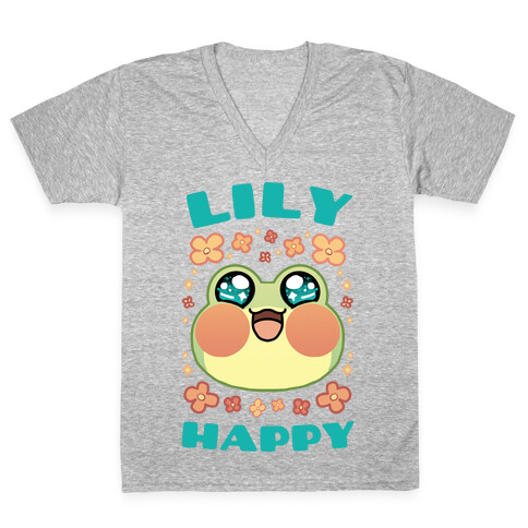 Lily happy V-Neck Tee Shirt