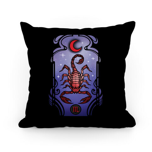 Scorpio Art Nouveau Pillow