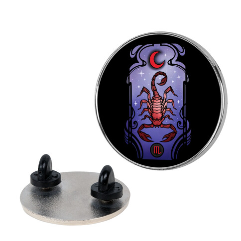 Scorpio Art Nouveau Pin