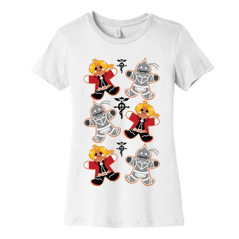 Fullmetal Alchemist Gingerbread Men Womens T-Shirt