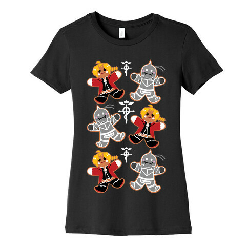 Fullmetal Alchemist Gingerbread Men Womens T-Shirt