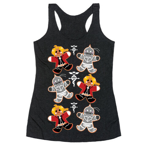 Fullmetal Alchemist Gingerbread Men Racerback Tank Top