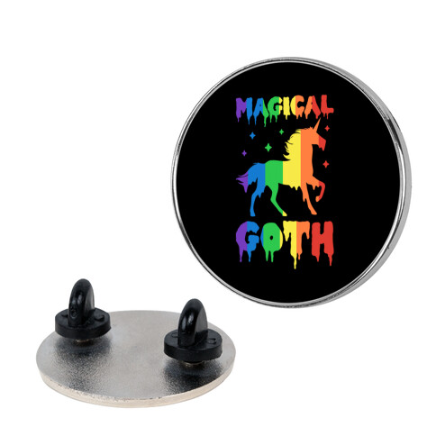 Magical Goth Unicorn Pin