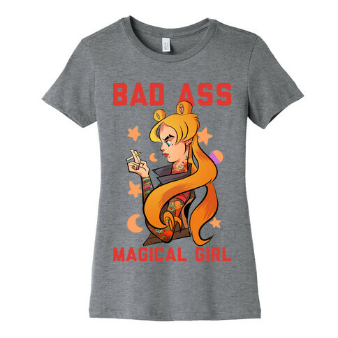 Bad Ass Magical Girl Womens T-Shirt