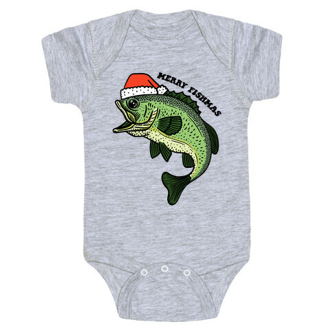 Merry Fishmas Bass Baby One-Piece