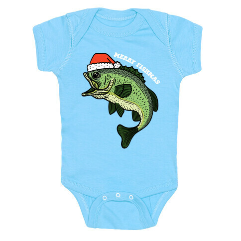 Merry Fishmas Bass Baby One-Piece
