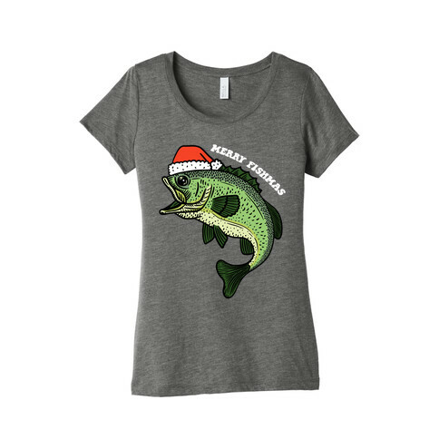 Merry Fishmas Bass Womens T-Shirt