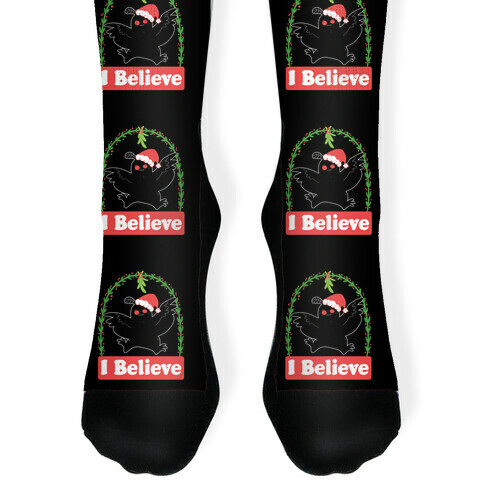 I Believe - Christmas Mothman  Sock