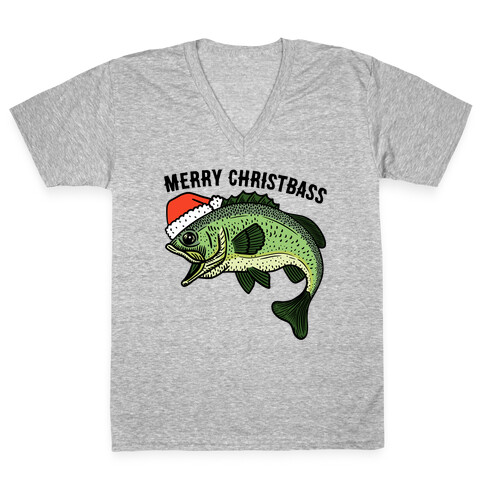 Merry Christbass - Christmas Bass V-Neck Tee Shirt