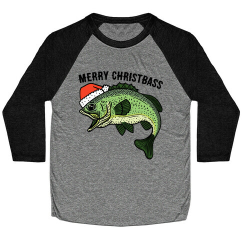 Merry Christbass - Christmas Bass Baseball Tee