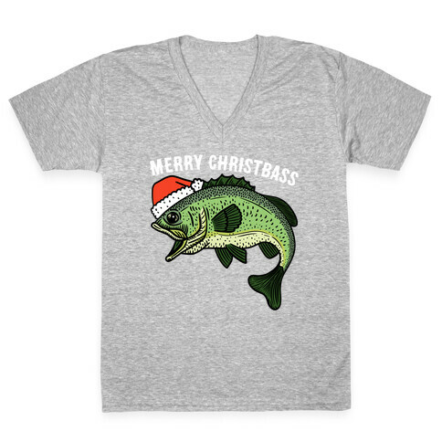 Merry Christbass - Christmas Bass V-Neck Tee Shirt