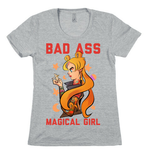 Bad Ass Magical Girl Womens T-Shirt