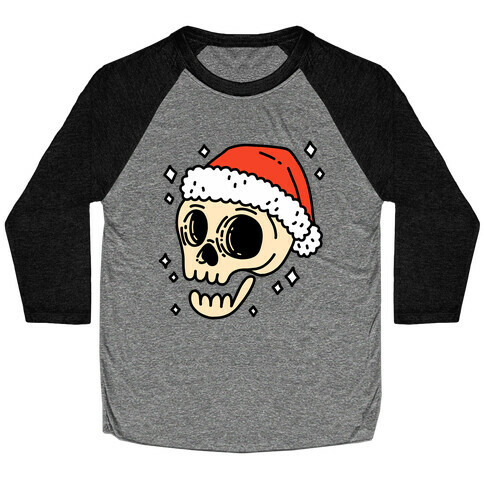 Santa Skull Baseball Tee