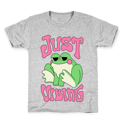 Just Vibing Groovy Frog Kids T-Shirt