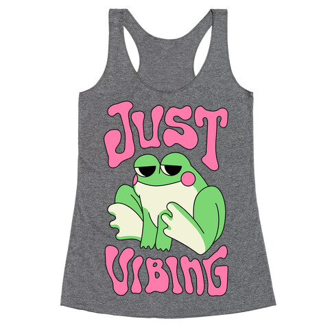 Just Vibing Groovy Frog Racerback Tank Top