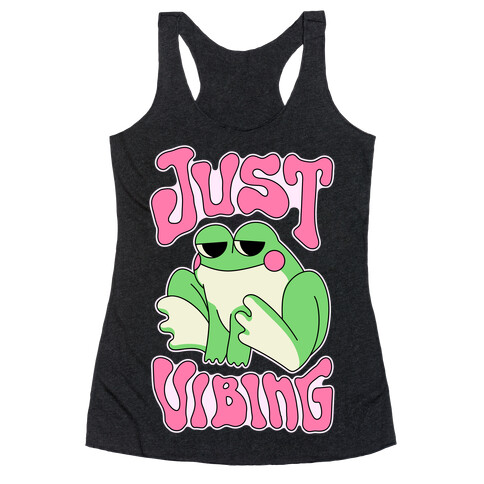 Just Vibing Groovy Frog Racerback Tank Top