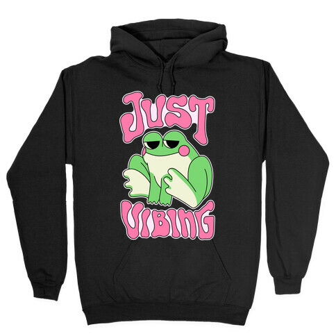 Just Vibing Groovy Frog Hooded Sweatshirt