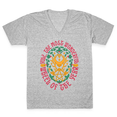 Yule, The Most Wonderful Wheel of The Year V-Neck Tee Shirt