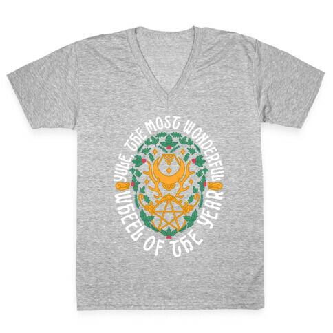 Yule, The Most Wonderful Wheel of The Year V-Neck Tee Shirt
