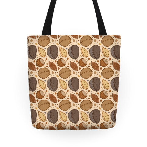 Holiday Mixed Nuts Pattern Tote