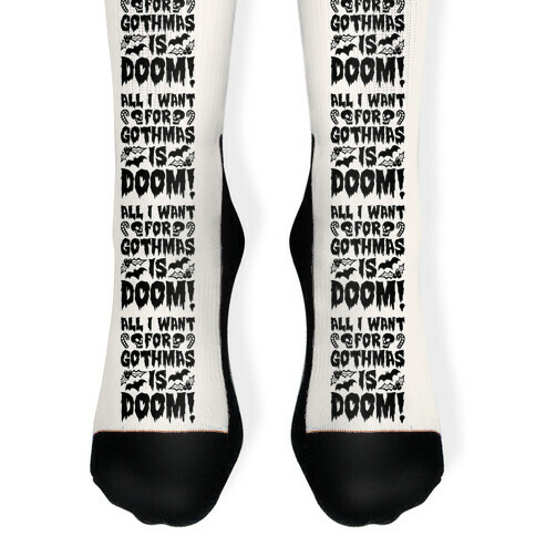 All I Want for Gothmas Is Doom Parody Sock