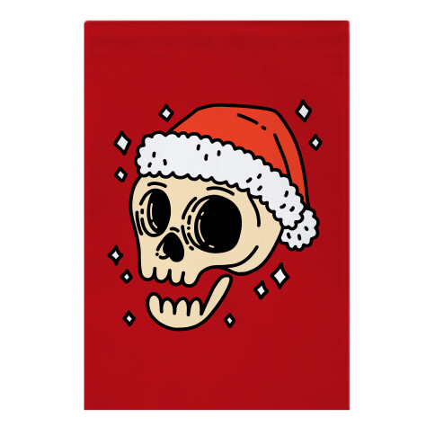 Santa Skull Garden Flag