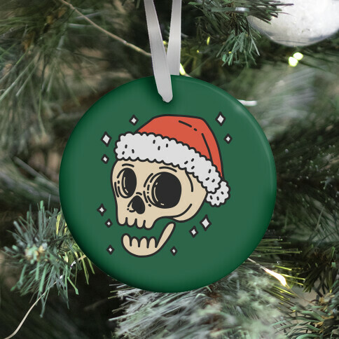 Santa Skull Ornament