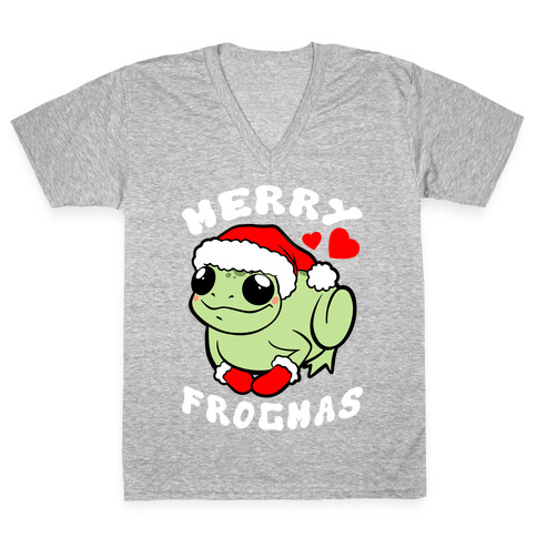 Merry Frogmas V-Neck Tee Shirt