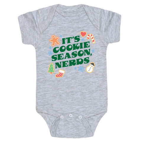 It's Cookie Season, Nerds Christmas Baby One-Piece