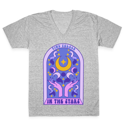 Find Solace In The Stars V-Neck Tee Shirt