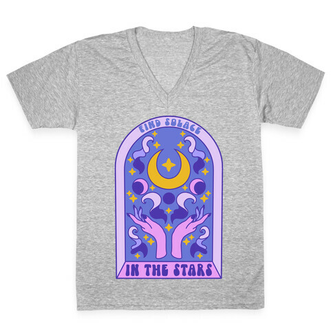 Find Solace In The Stars V-Neck Tee Shirt