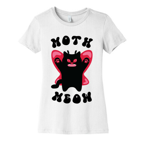 Moth Meow Womens T-Shirt