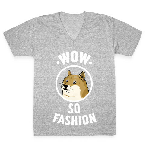 Doge: Wow! So Fashion! V-Neck Tee Shirt