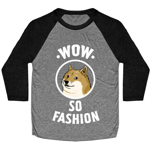 Doge: Wow! So Fashion! Baseball Tee