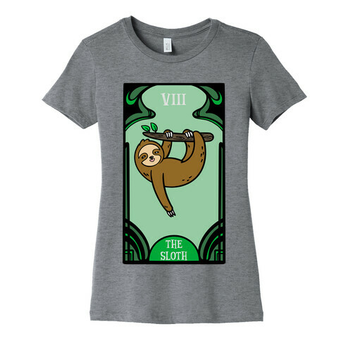 The Sloth Tarot Card Womens T-Shirt