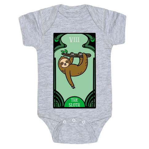 The Sloth Tarot Card Baby One-Piece