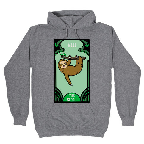 The Sloth Tarot Card Hooded Sweatshirt