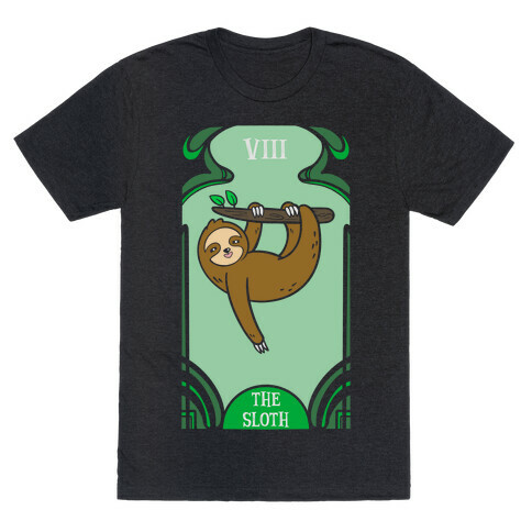 The Sloth Tarot Card (no outline) T-Shirt