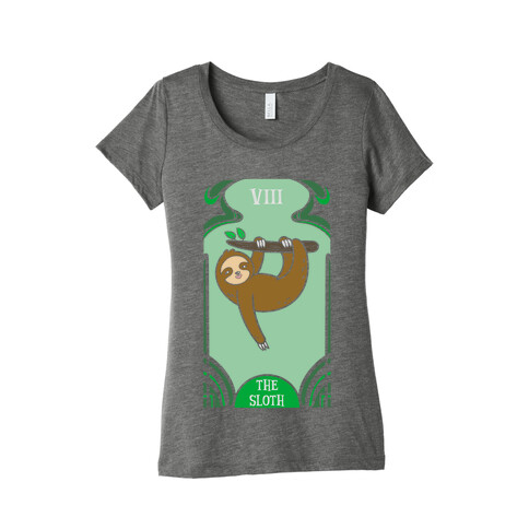 The Sloth Tarot Card (no outline) Womens T-Shirt