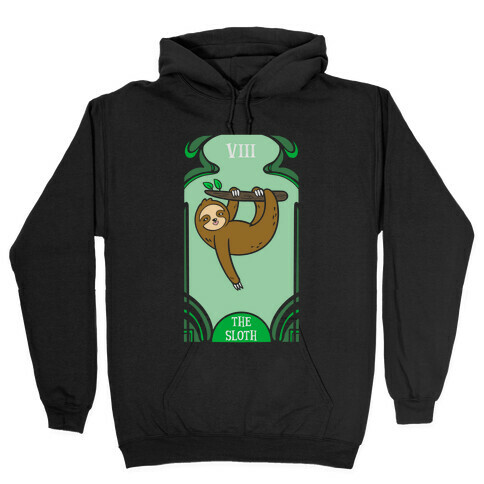 The Sloth Tarot Card (no outline) Hooded Sweatshirt