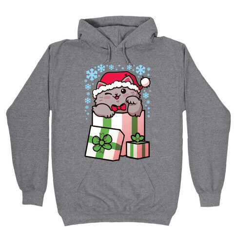 Cute Christmas Cat Hooded Sweatshirt